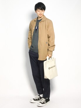 「URBAN RESEARCH Sonny Label（アーバンリサーチサニーレーベル）のアイテム（バッグ）」を使った、togiさん（メンズ・170cm）の秋コーディネート