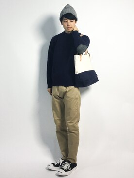 「SHIPS JET BLUE（シップスジェットブルー）のアイテム（バッグ）」を使った、togiさん（メンズ・170cm）の秋コーディネート