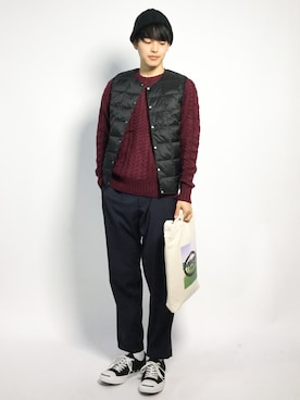 「FREAK'S STORE（フリークスストア）のアイテム（バッグ）」を使った、togiさん（メンズ・170cm）の秋コーディネート