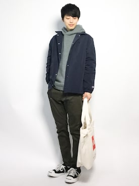「Champion（チャンピオン）のアイテム（ブルゾン）」を使った、togiさん（メンズ・170cm）の秋コーディネート