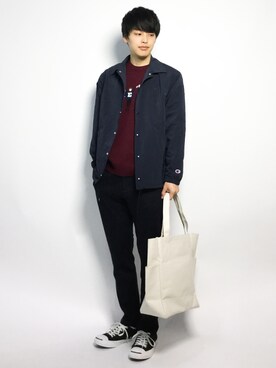 「Champion（チャンピオン）のアイテム（ブルゾン）」を使った、togiさん（メンズ・170cm）の秋コーディネート
