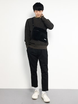 「Gramicci（グラミチ）のアイテム（バッグ）」を使った、togiさん（メンズ・170cm）の秋コーディネート
