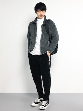 「タートルネックカットソー」｜「アイテム（ブルゾン）」を使った、togiさん（メンズ・170cm）の冬コーディネート