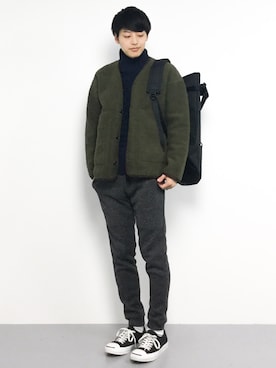 「L.H.P（エルエイチピー）のアイテム（ニット/セーター）」を使った、togiさん（メンズ・170cm）の冬コーディネート