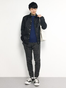 「WEGO（ウィゴー）のアイテム（ナイロンジャケット）」を使った、togiさん（メンズ・170cm）の冬コーディネート