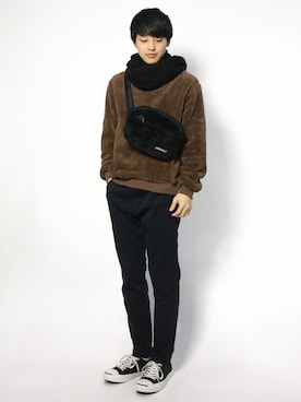 「Gramicci（グラミチ）のアイテム（バッグ）」を使った、togiさん（メンズ・170cm）の冬コーディネート