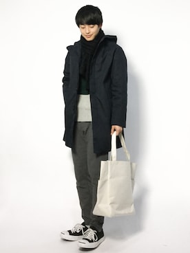 「AZUL by moussy（アズールバイマウジー）のアイテム」を使った、togiさん（メンズ・170cm）の冬コーディネート