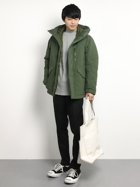 「クルーネックニット」｜togiさん（メンズ・170cm）の冬コーディネート