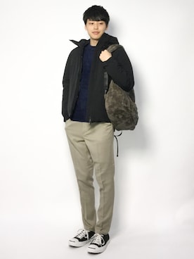 「Gramicci（グラミチ）のアイテム（バッグ）」を使った、togiさん（メンズ・170cm）の冬コーディネート