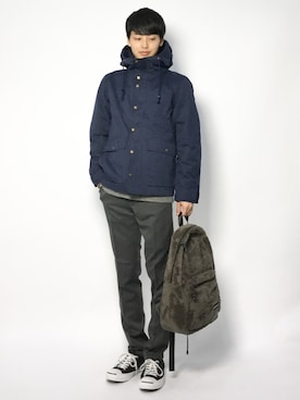 「Gramicci（グラミチ）のアイテム（バッグ）」を使った、togiさん（メンズ・170cm）の冬コーディネート