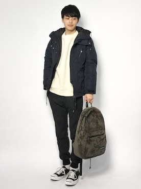 「Gramicci（グラミチ）のアイテム（バッグ）」を使った、togiさん（メンズ・170cm）の冬コーディネート