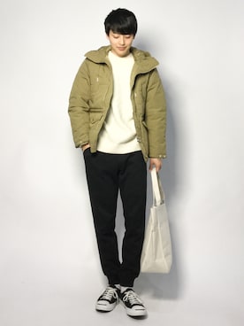 「クルーネックニット」｜togiさん（メンズ・170cm）の冬コーディネート