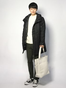 「クルーネックニット」｜togiさん（メンズ・170cm）の冬コーディネート