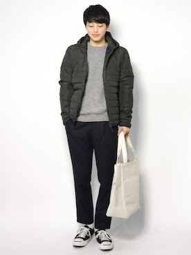 「クルーネックニット」｜togiさん（メンズ・170cm）の冬コーディネート