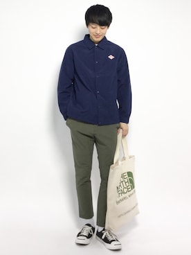 「DANTON（ダントン）のアイテム（カバーオール）」を使った、togiさん（メンズ・170cm）の冬コーディネート