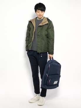 「Herschel Supply（ハーシェルサプライ）のアイテム」を使った、togiさん（メンズ・170cm）の冬コーディネート