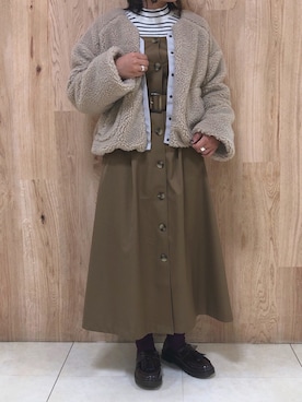 「Green　Parks（グリーンパークス）のアイテム（ブルゾン）」を使った、tamaさん（レディース・154cm）の秋コーディネート