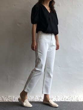白パンツ の人気ファッションコーディネート 地域 韓国 季節 6月 8月 Wear