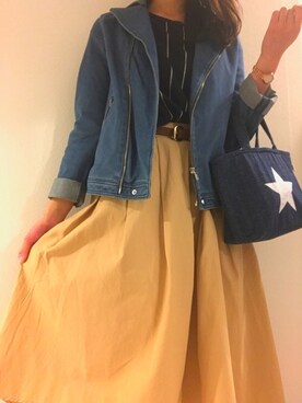 「ELLE（エル）のアイテム（ジャケット/アウター）」を使った、Disberryさん（レディース・159cm）の春コーディネート