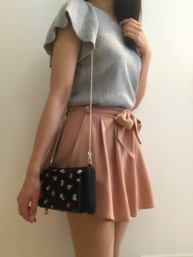 「ARROW（アロー）のアイテム（スカート）」を使った、Disberryさん（レディース・159cm）の春コーディネート