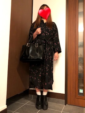 「アイテム（シャツワンピース）」を使った、ぬっちさん（レディース・159cm・10代）の秋コーディネート