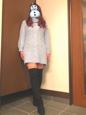 「シャーベットカラー」｜「アイテム（ワンピース/ドレス）」を使った、ぬっちさん（レディース・159cm）の冬コーディネート