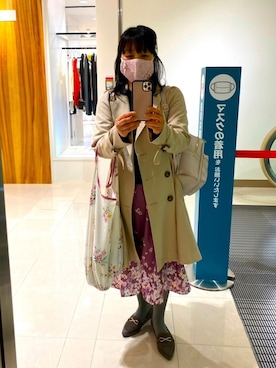 「TITTY&CO.（ティティーアンドコー）のアイテム（トレンチコート）」を使った、Misa【相互フォロー】さん（レディース・149cm）の春コーディネート