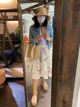 「tocco closet（トッコ　クローゼット）のアイテム（デニムジャケット）」を使った、Misa【相互フォロー】さん（レディース・149cm）の春コーディネート