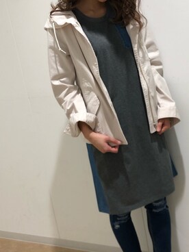 「半袖」｜「アイテム（ブルゾン）」を使った、チャンスミさん（レディース・165cm）の春コーディネート