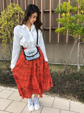 「テラスモール湘南」｜「アイテム（スカート）」を使った、チャンスミさん（レディース・165cm）の春コーディネート