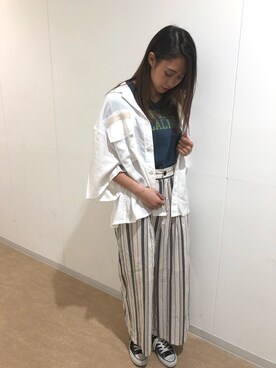 「テラスモール湘南」｜「アイテム（シャツ/ブラウス）」を使った、チャンスミさん（レディース・165cm）の春コーディネート
