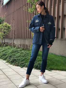 「テラスモール湘南」｜「アイテム（デニムジャケット）」を使った、チャンスミさん（レディース・165cm）の夏コーディネート
