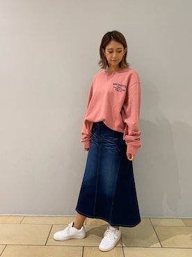 「テラスモール湘南」｜「アイテム（スウェット）」を使った、チャンスミさん（レディース・165cm）の秋コーディネート