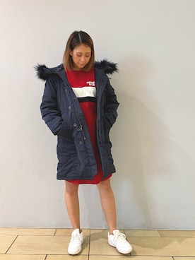 「テラスモール湘南」｜「アイテム（ワンピース）」を使った、チャンスミさん（レディース・165cm）の秋コーディネート