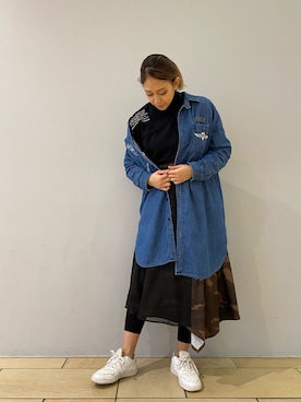 「テラスモール湘南」｜「アイテム（スカート）」を使った、チャンスミさん（レディース・165cm）の冬コーディネート
