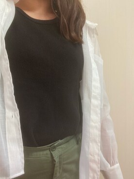 「WORKS（ワークス）のアイテム」を使った、nico¨̮さん（レディース・168cm）の夏コーディネート