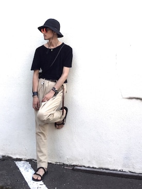 「v::room（ヴィルーム）のアイテム」を使った、君嶋麻耶さん（メンズ・176cm）の夏コーディネート