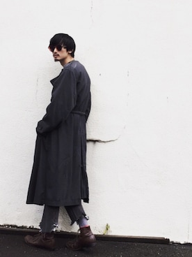 「Levis」｜「アイテム（その他アウター）」を使った、君嶋麻耶さん（メンズ・176cm）の秋コーディネート