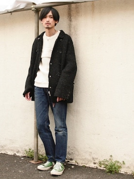 「S.N.S. HERNING（エスエヌエスハーニング）のアイテム」を使った、君嶋麻耶さん（メンズ・176cm）の秋コーディネート