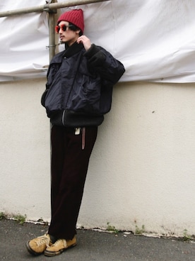 「worlds end」｜君嶋麻耶さん（メンズ・176cm）の秋コーディネート