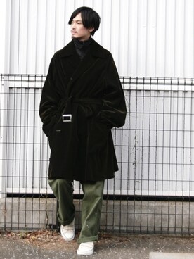 「Yohji Yamamoto POUR HOMME（ヨウジヤマモトプールオム）のアイテム（その他アウター）」を使った、君嶋麻耶さん（メンズ・176cm）の秋コーディネート