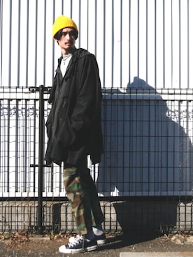 「FINAL HOME（ファイナルホーム）のアイテム」を使った、君嶋麻耶さん（メンズ・176cm）の冬コーディネート