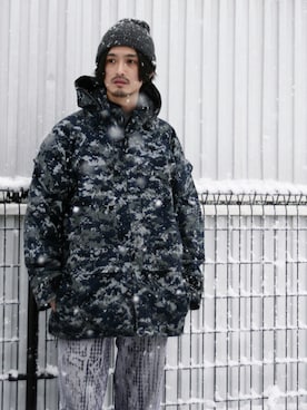 「Martin Margiela」｜「アイテム（ナイロンジャケット）」を使った、君嶋麻耶さん（メンズ・176cm）の冬コーディネート