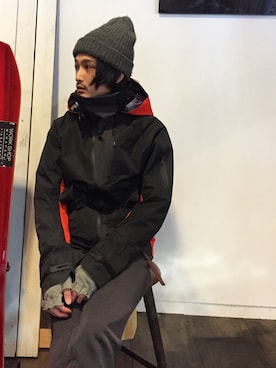 「mountain of moods  （マウンテンオブムーズ）のアイテム」を使った、君嶋麻耶さん（メンズ・176cm）の冬コーディネート