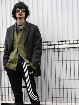 「FENDI（フェンディ）のアイテム」を使った、君嶋麻耶さん（メンズ・176cm）の春コーディネート
