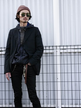 「FENDI（フェンディ）のアイテム」を使った、君嶋麻耶さん（メンズ・176cm）の春コーディネート