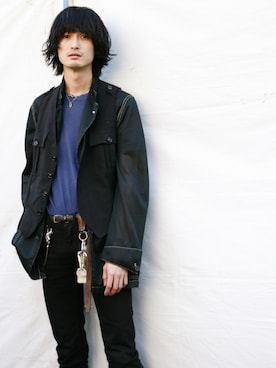 「Martin Margiela」｜「アイテム（ジャケット/アウター）」を使った、君嶋麻耶さん（メンズ・176cm）の春コーディネート