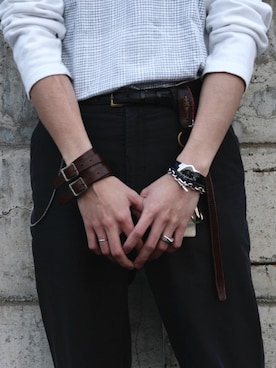 「worlds end」｜君嶋麻耶さん（メンズ・176cm）の秋コーディネート