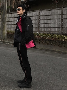 「mountain of moods  （マウンテンオブムーズ）のアイテム」を使った、君嶋麻耶さん（メンズ・176cm）の冬コーディネート