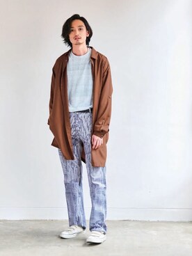 君嶋麻耶さん(メンズ・176cm)の春コーディネート